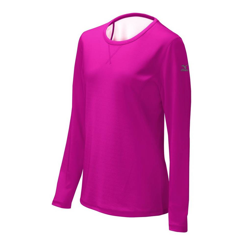 Tops Mizuno Core Dual Hybrid Para Mujer Rosas/Blancos 1084693-OD